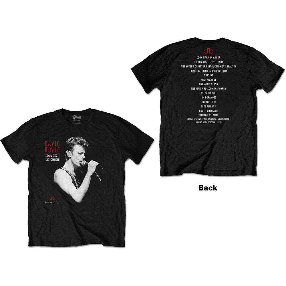 David Bowie Unisex T-Shirt: Dallas '95 (Back Print) (Medium)