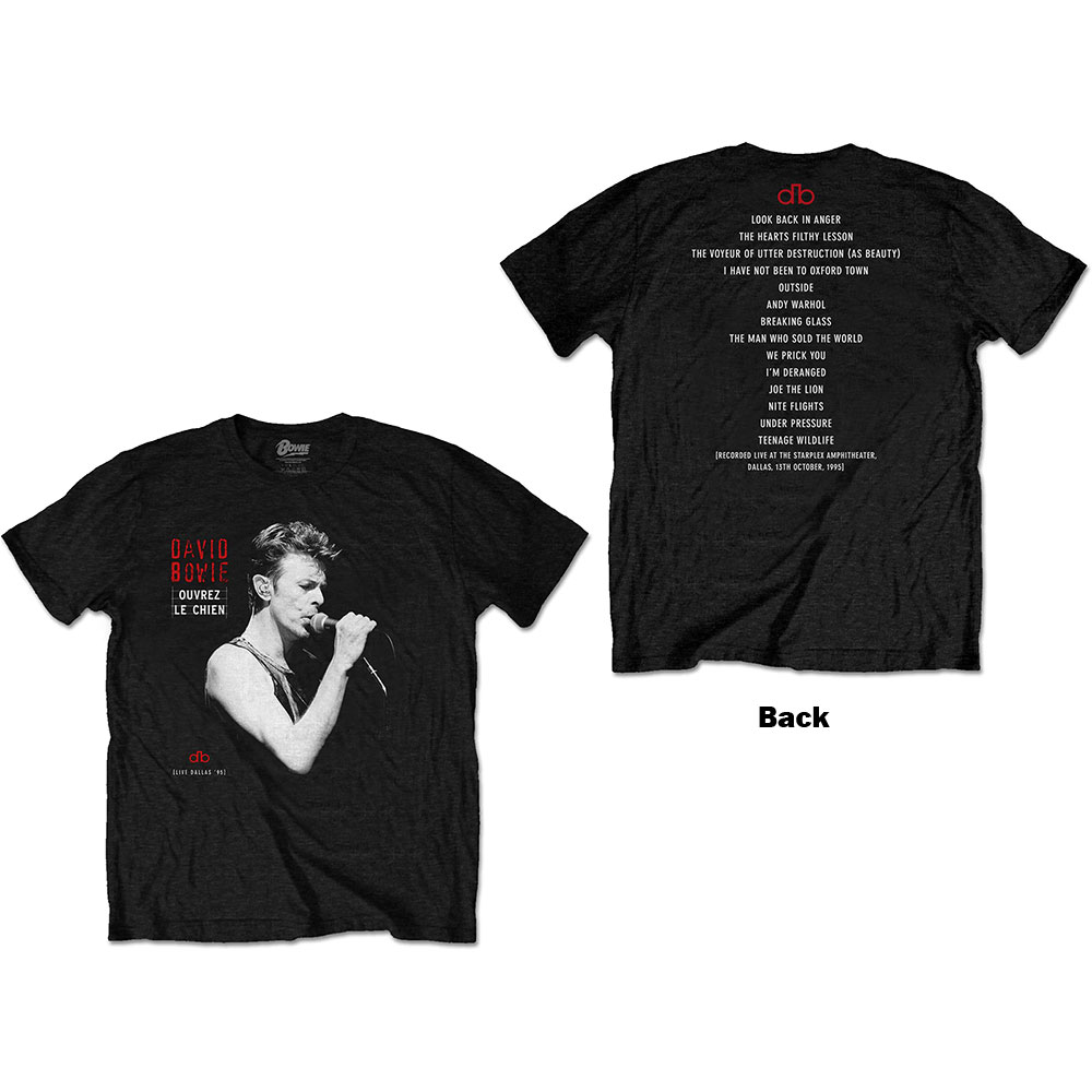 David Bowie Unisex T-Shirt: Dallas '95 (Back Print) (X-Large)