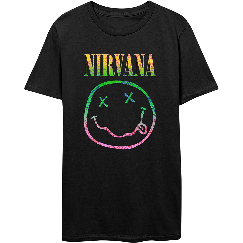 Nirvana Unisex T-Shirt: Sorbet Ray Smiley (Small)
