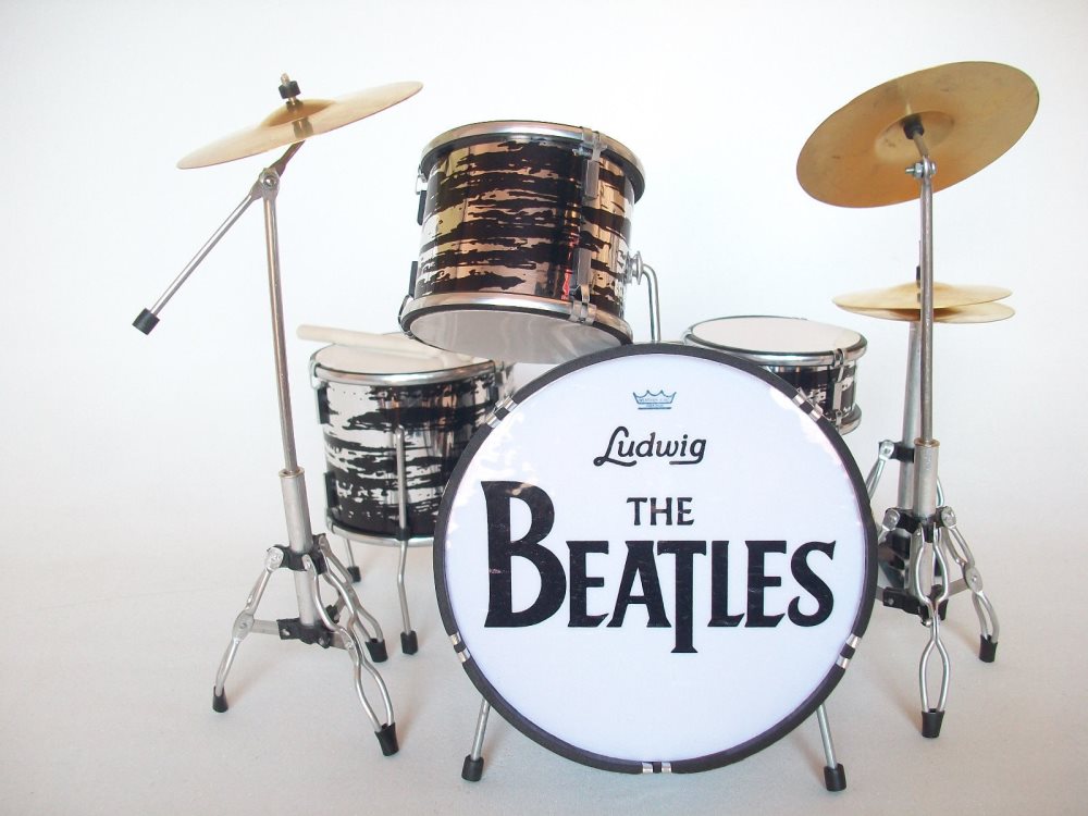 Mini trumset: Beatles - Ringo Starr - Ludwig 'Black Flow' (Obs! Ej leksak för barn!)