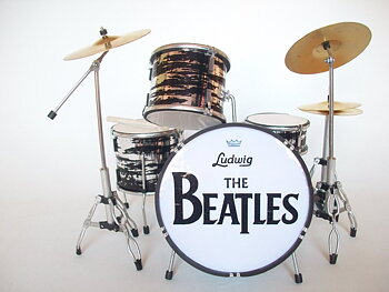 Mini trumset: Beatles - Ringo Starr - Ludwig 'Black Flow' (Obs! Ej leksak för barn!)
