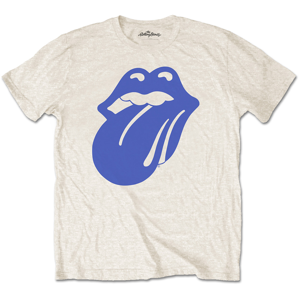 The Rolling Stones Unisex T-Shirt: Blue & Lonesome 1972 Logo (Large)