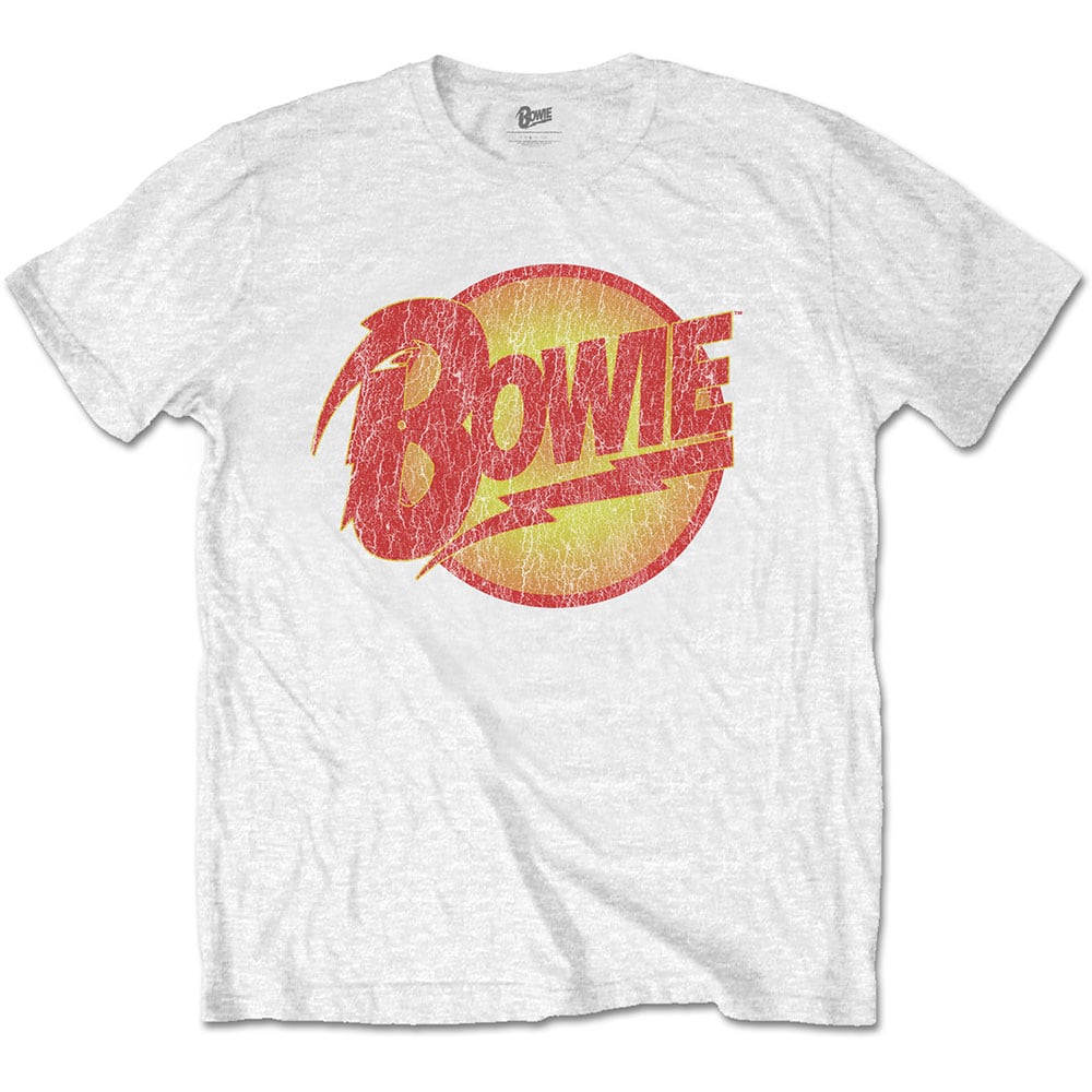 David Bowie Unisex T-Shirt: Vintage Diamond Dogs Logo (Large)
