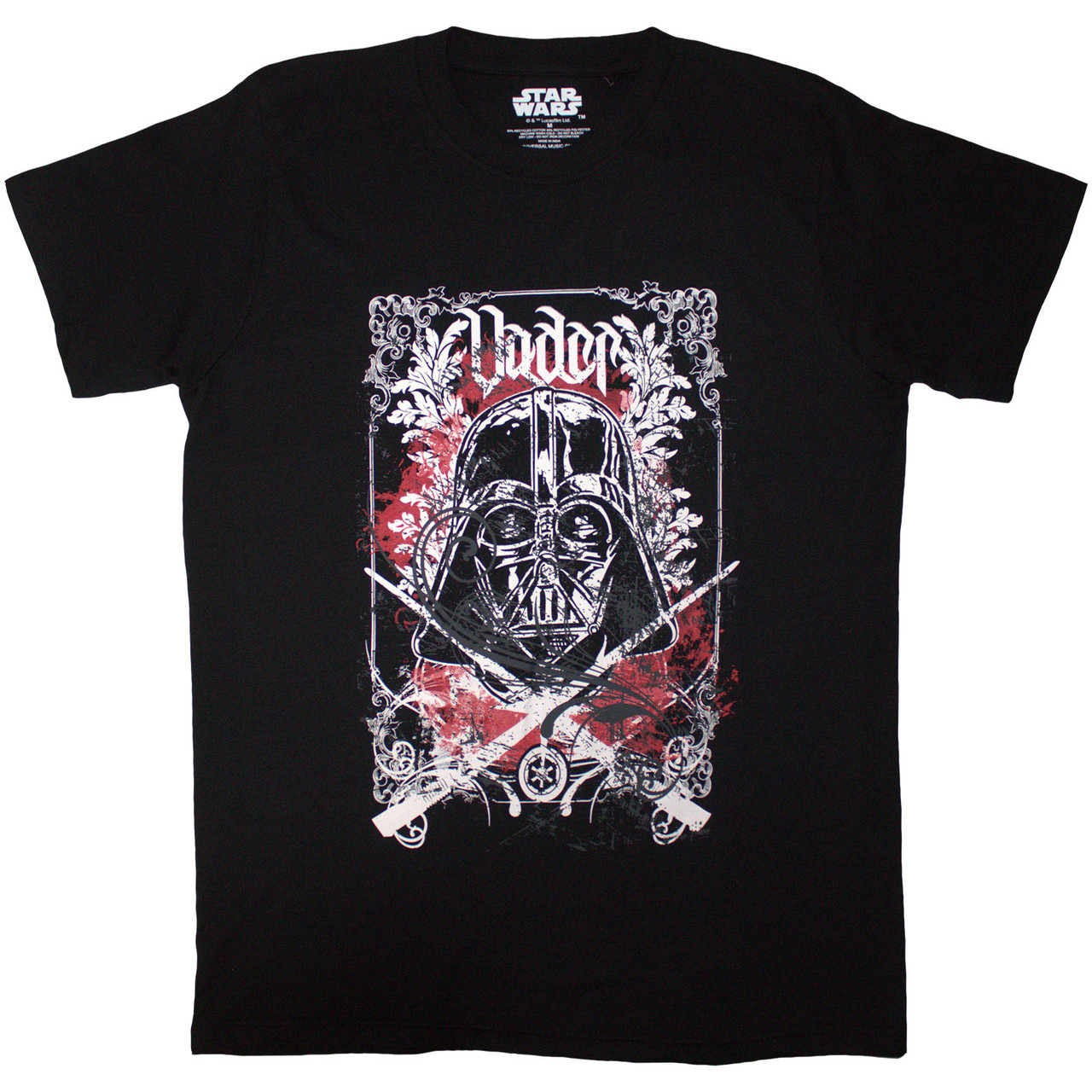 Star Wars Unisex T-Shirt: Vader Decor (Black) (XX-Large)