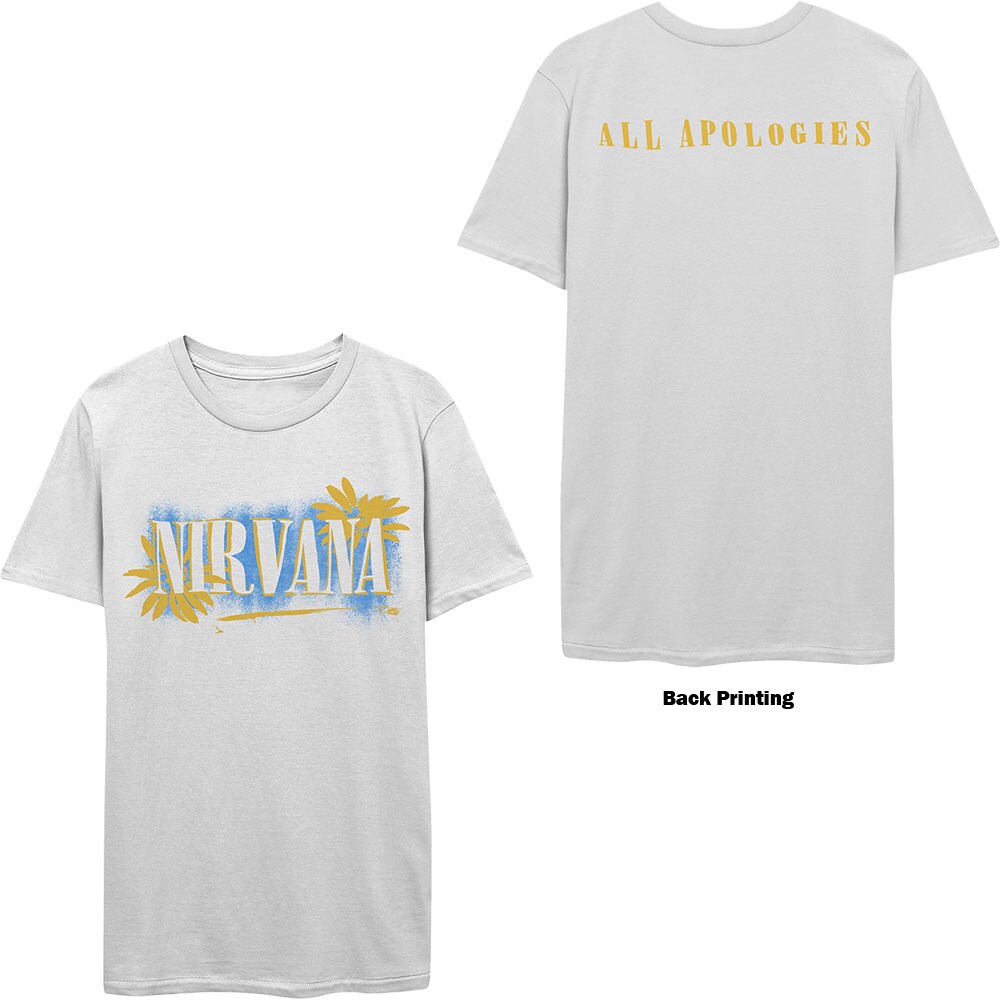 Nirvana Unisex T-Shirt: All Apologies (Back Print) (Small)