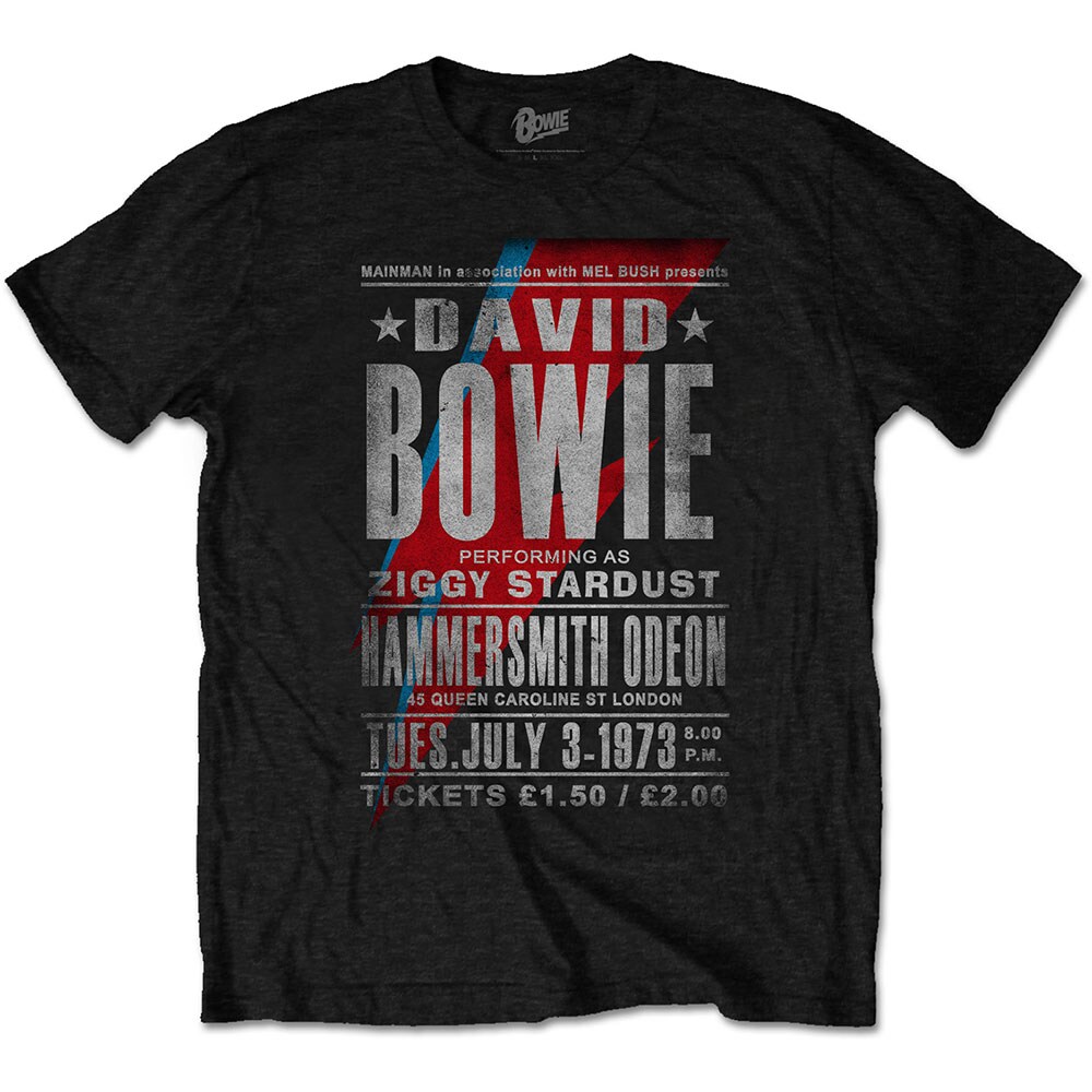 David Bowie Unisex T-Shirt: Hammersmith Odeon (Small)