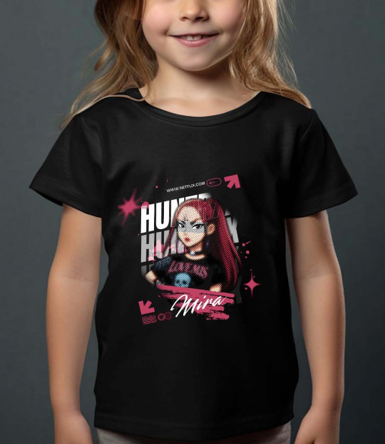 Huntrix børn t-shirt: "Mira" - Sort - størrelse 3-14 år