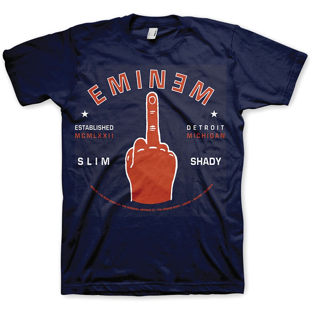 Eminem Unisex T-Shirt: Detroit Finger (Medium) - 2