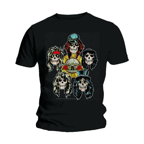 Guns N' Roses Unisex T-Shirt: Vintage Heads (Medium) - 2