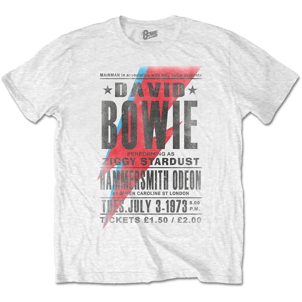 David Bowie Unisex T-Shirt: Hammersmith Odeon (X-Large)