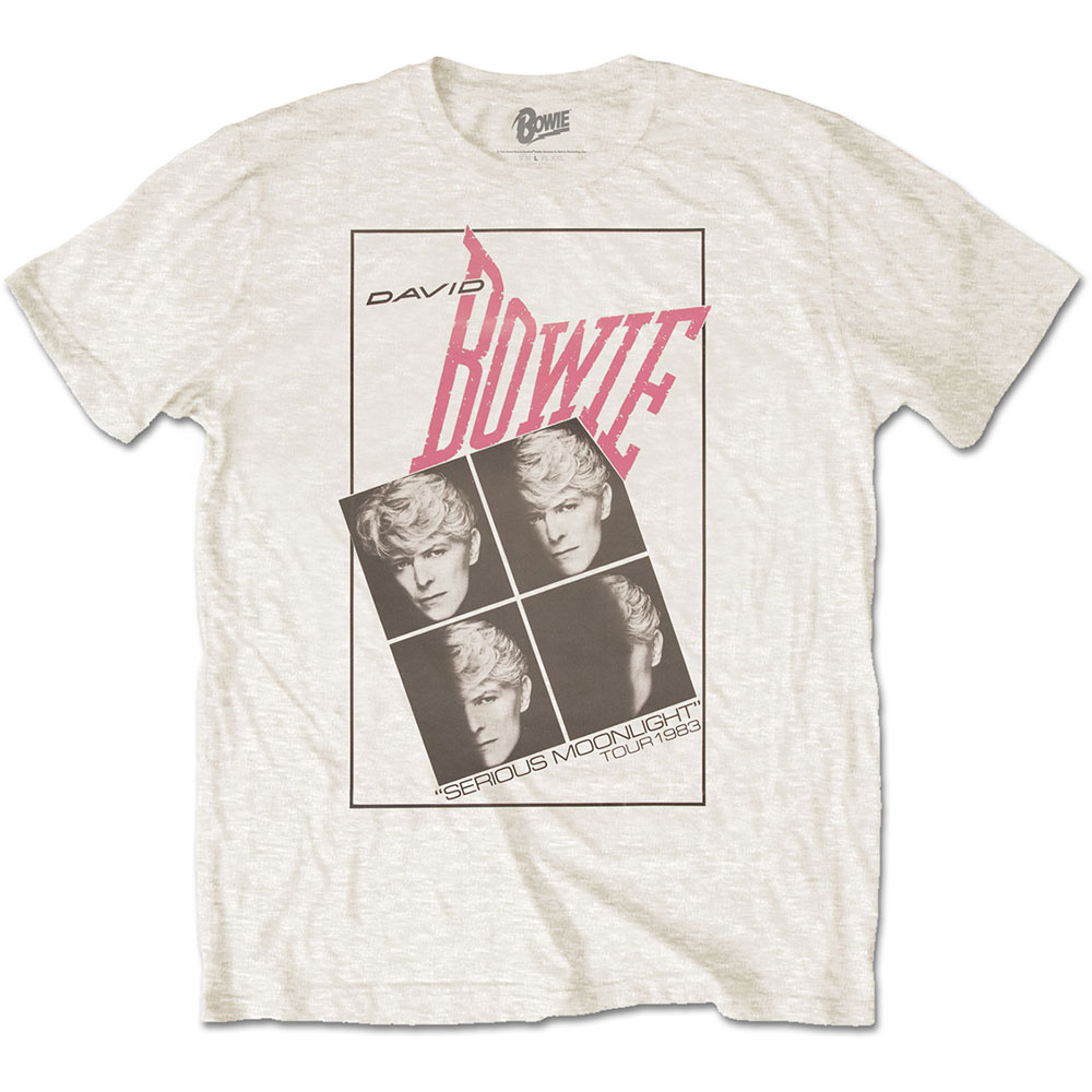 David Bowie Unisex T-Shirt: Serious Moonlight (Small)
