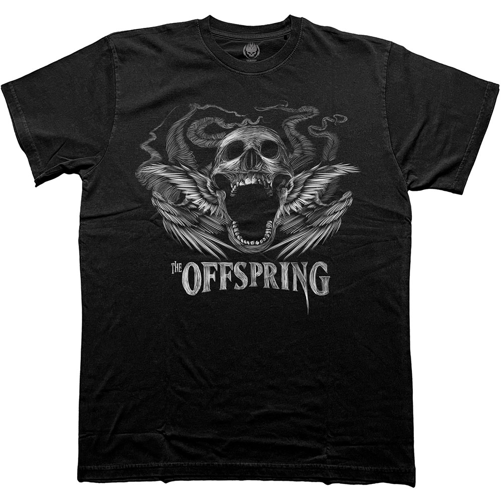 The Offspring Unisex T-Shirt: Feathered Winged Skull (Small)