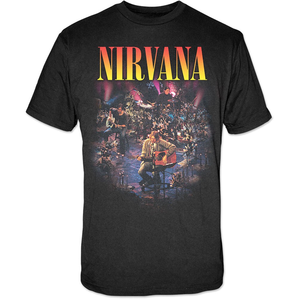 Nirvana Unisex T-Shirt: Unplugged Photo (Small)