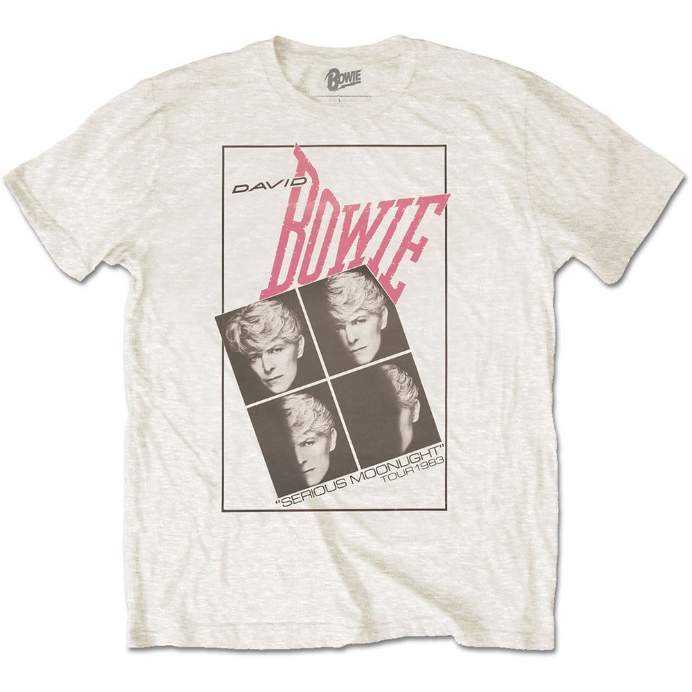 David Bowie Unisex T-Shirt: Serious Moonlight (X-Large)