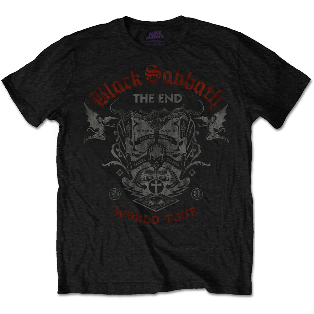 Black Sabbath Unisex T-Shirt: The End Reading Skull (Large)