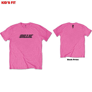 Billie Eilish Kids T-Shirt: Racer Logo & Blohsh (Back Print) (5-6 Years)