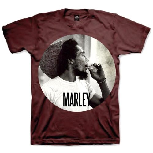 Bob Marley Unisex T-Shirt: Smokin Circle (Medium) - 2