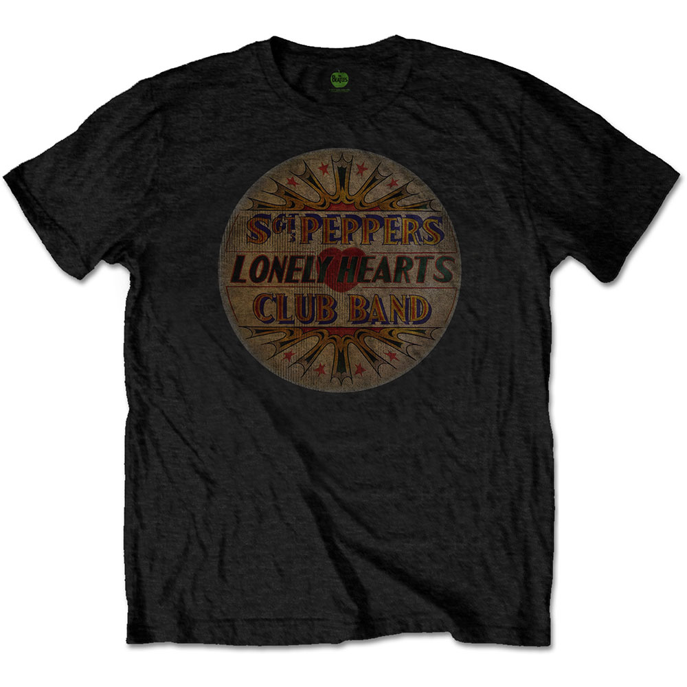 The Beatles Unisex T-Shirt: Vintage Drum Head (Large)
