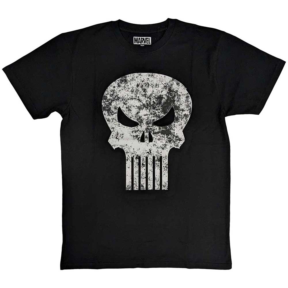 Marvel Comics Unisex T-Shirt: Punisher Distressed Logo (Small)