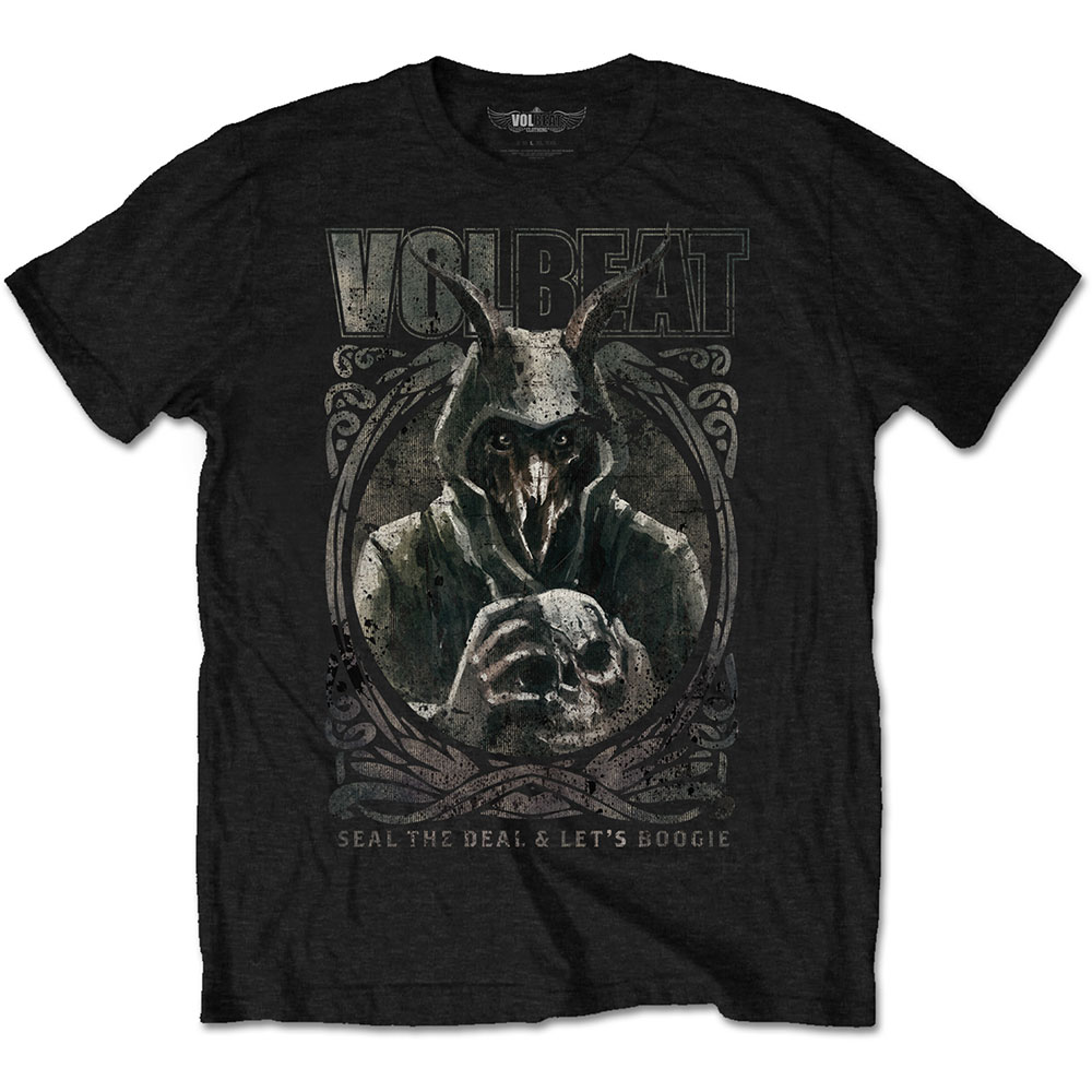 Volbeat Unisex T-Shirt: Goat with Skull (Large)