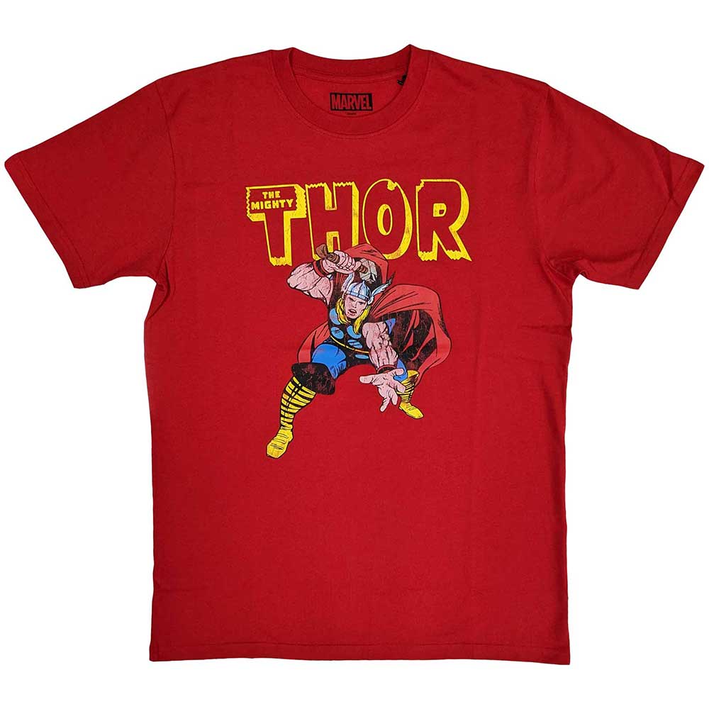 Marvel Comics Unisex T-Shirt: Thor Hammer Distressed (Large)