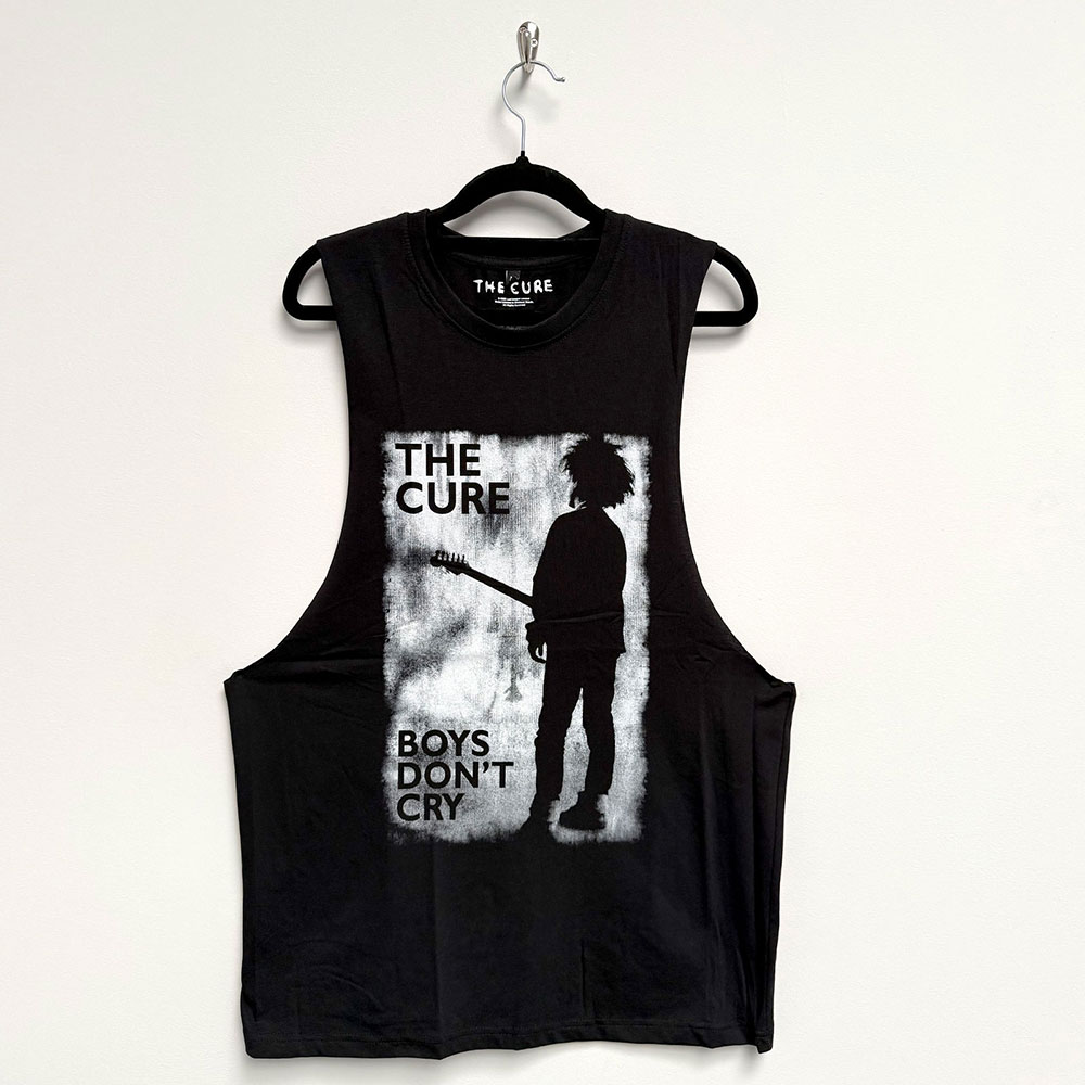 The Cure Unisex Vest T-Shirt: Boys Don't Cry B&W (Black) (X-Large)