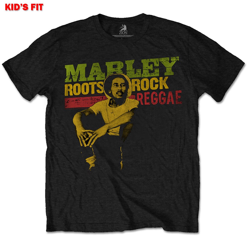 Bob Marley Kids T-Shirt: Roots, Rock, Reggae (3-4 Years)