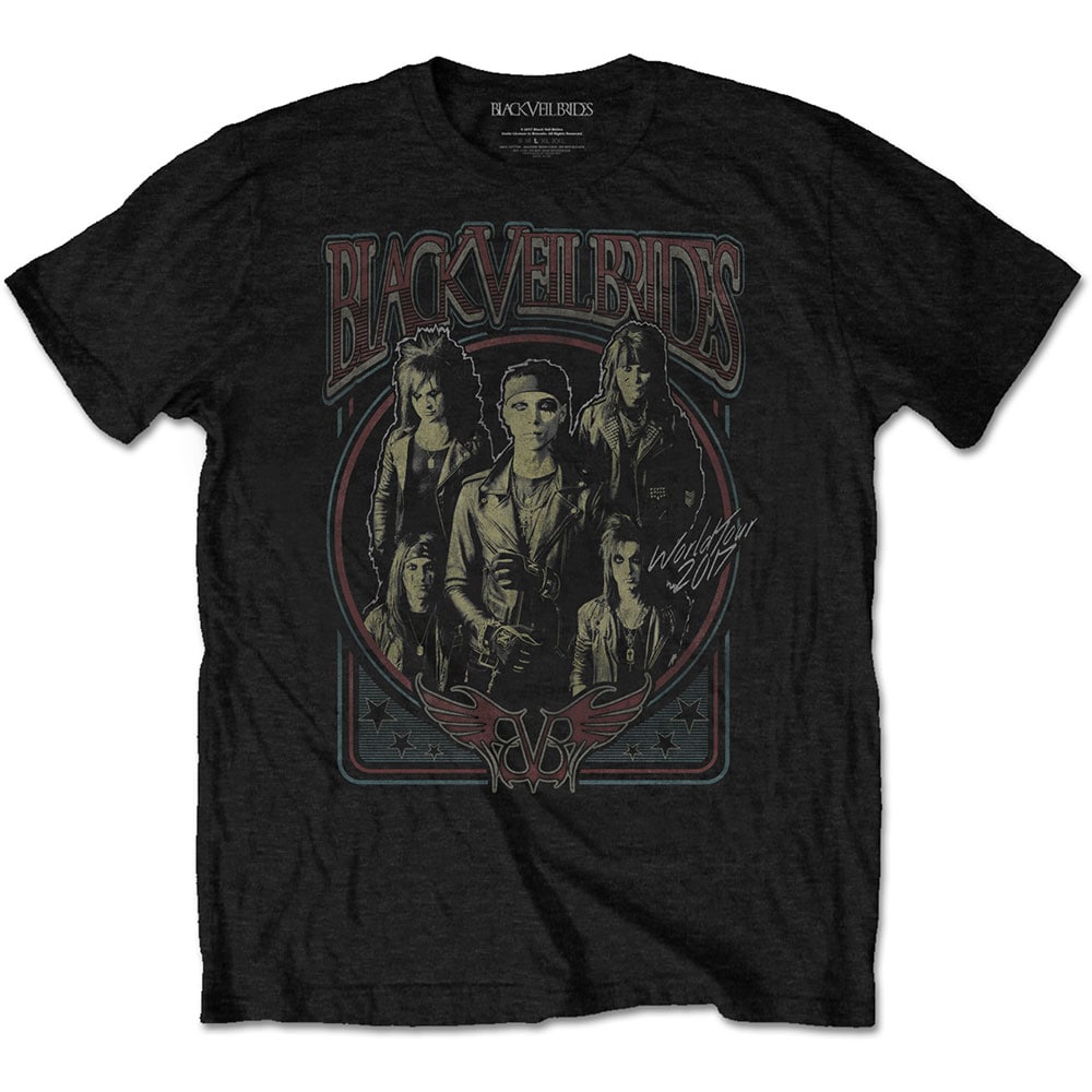 Black Veil Brides Unisex T-Shirt: Vintage (Large) - 2