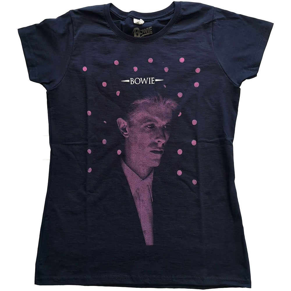 David Bowie Ladies T-Shirt: Dots (X-Large)