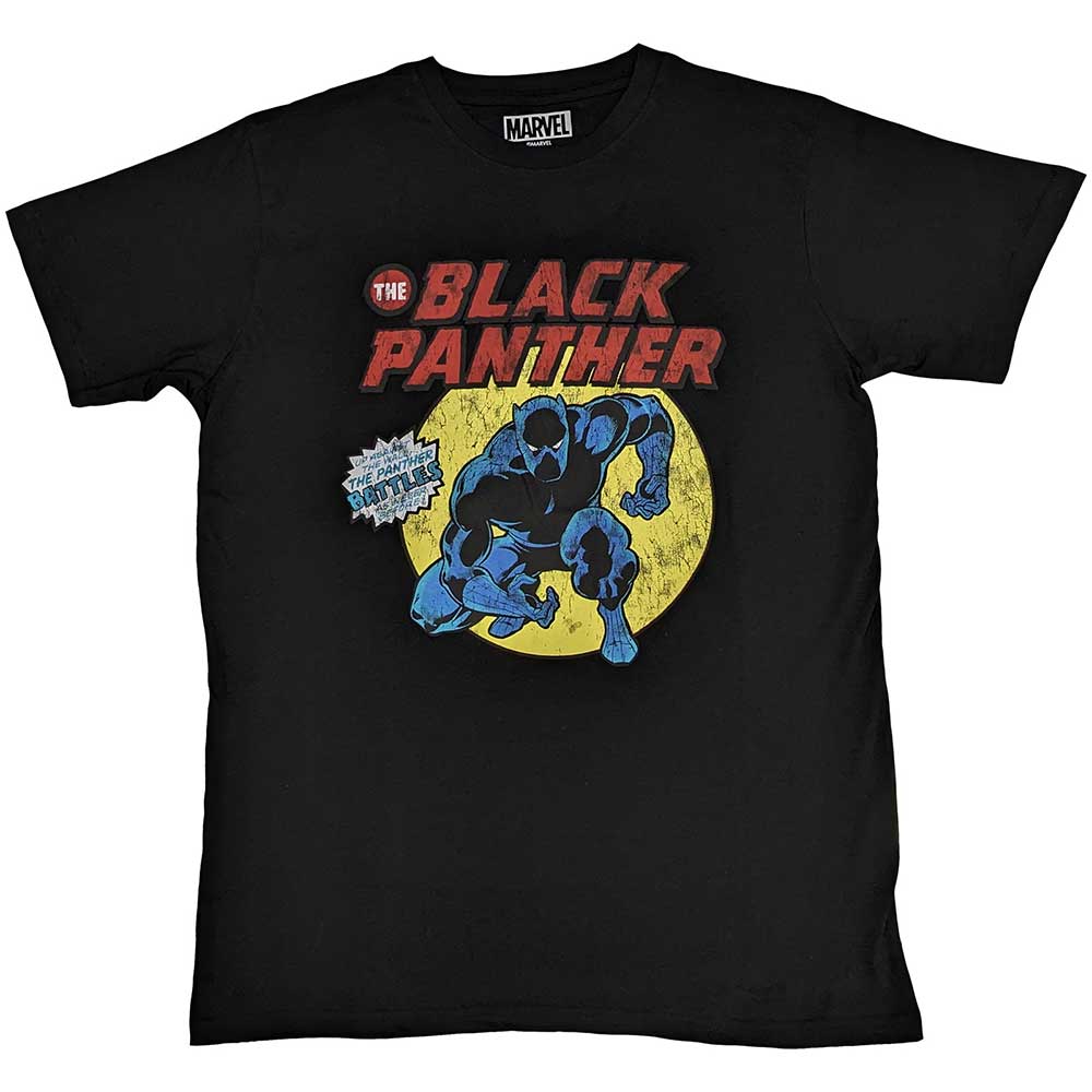 Marvel Comics Unisex T-Shirt: Black Panther Retro Comic (Large)
