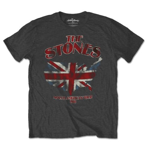 The Rolling Stones Unisex T-Shirt: Union Jack US Map (Medium) - 2