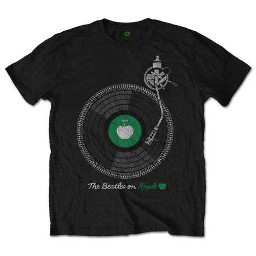 The Beatles Unisex T-Shirt: Apple Turntable (Medium)