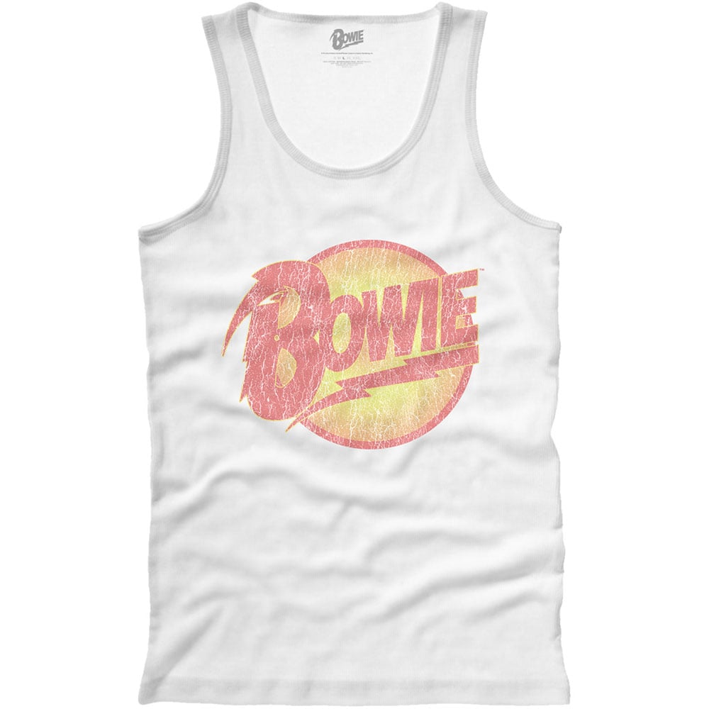 David Bowie Unisex Vest T-Shirt: Vintage Diamond Dogs Logo (X-Large)