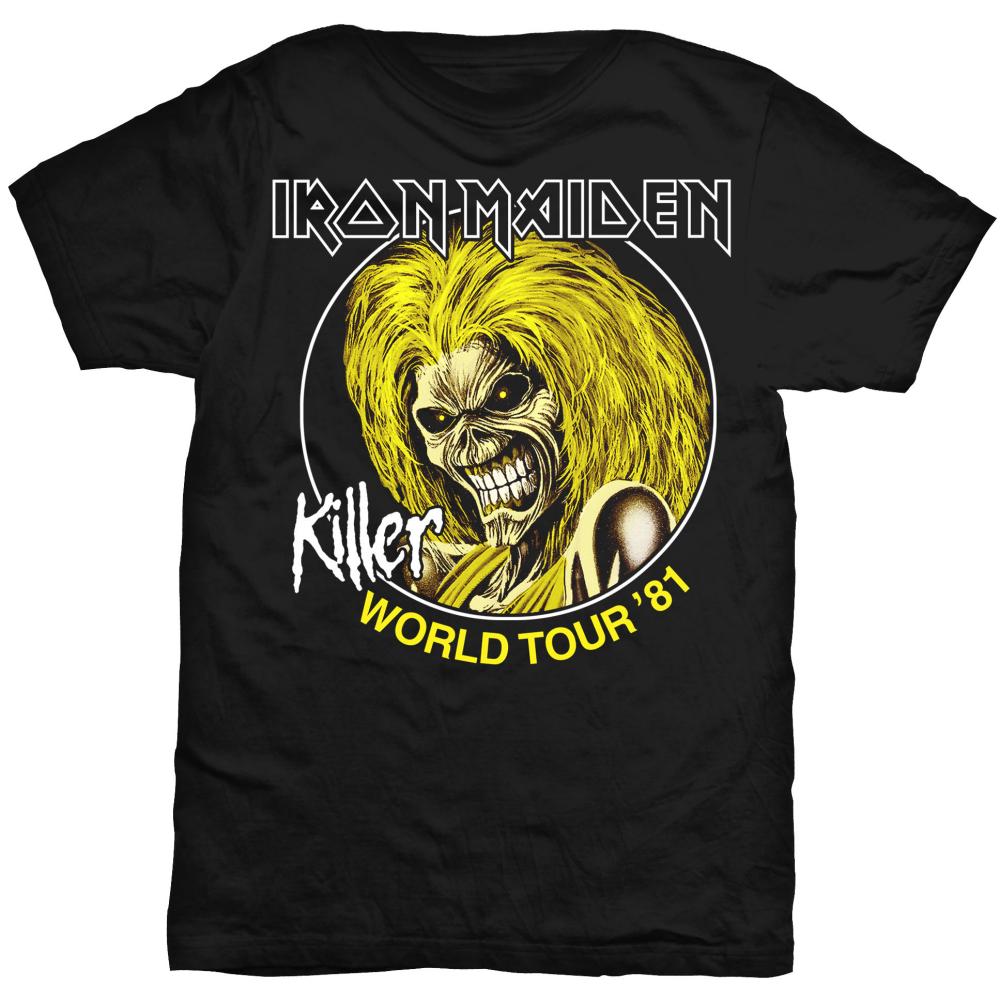 Iron Maiden Unisex T-Shirt: Killer World Tour 81 (Medium) - 2