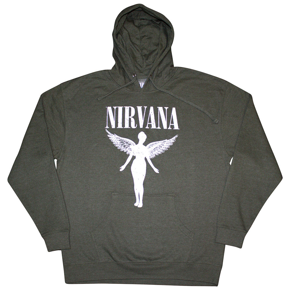 Nirvana Unisex Pullover Hoodie: Angelic Mono (Large)