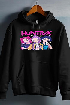 Huntrix Kpop Demon Hunters børne hoodie: "Kpop Demon" - fås i flere farver - str. 3-14 år