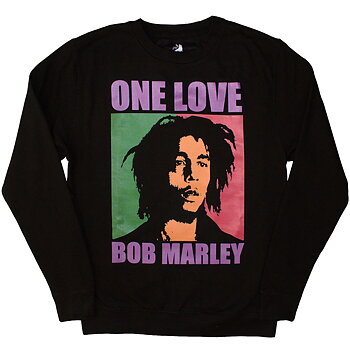 Bob Marley Unisex Sweatshirt: One Love (Oversized) (Small)