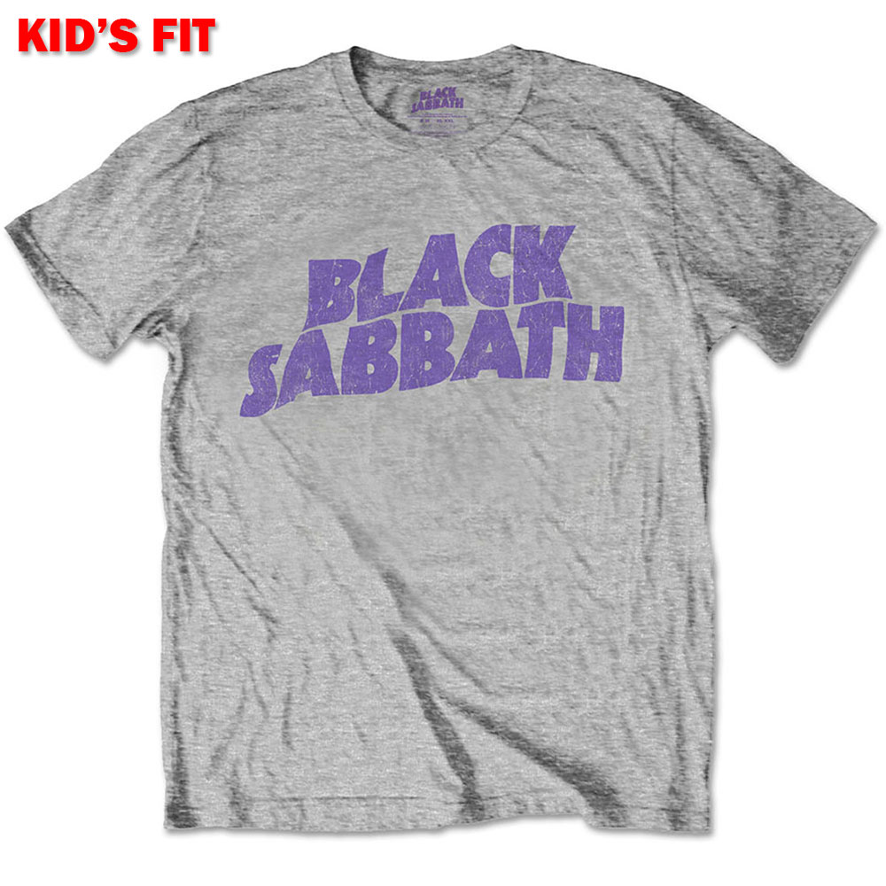 Black Sabbath Kids T-Shirt: Wavy Logo (7-8 Years)