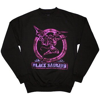Black Sabbath Unisex Sweatshirt: Neon Pink Henry (Oversized) (X-Large)