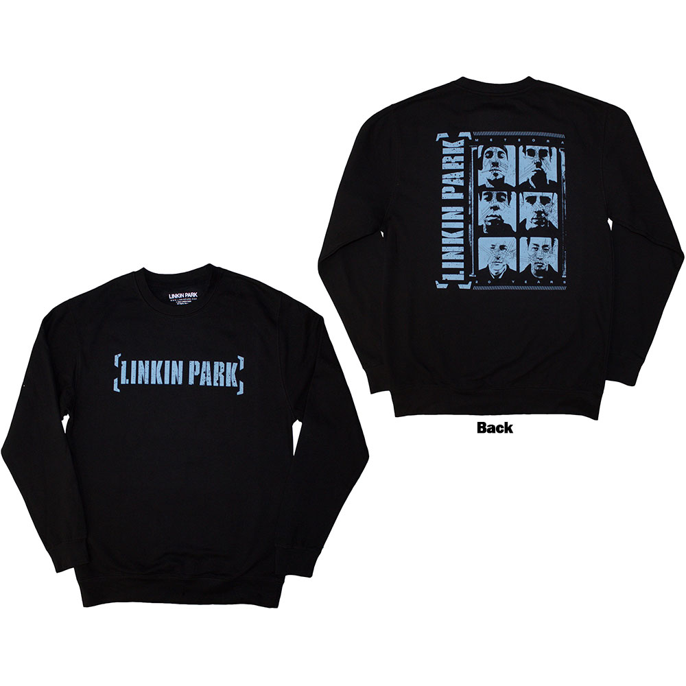 Linkin Park Unisex Sweatshirt: Meteora Portraits (Back Print) (Small)
