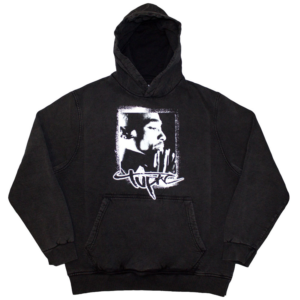 Tupac Unisex Pullover Hoodie: Spray Photo (Wash Collection) (X-Large)