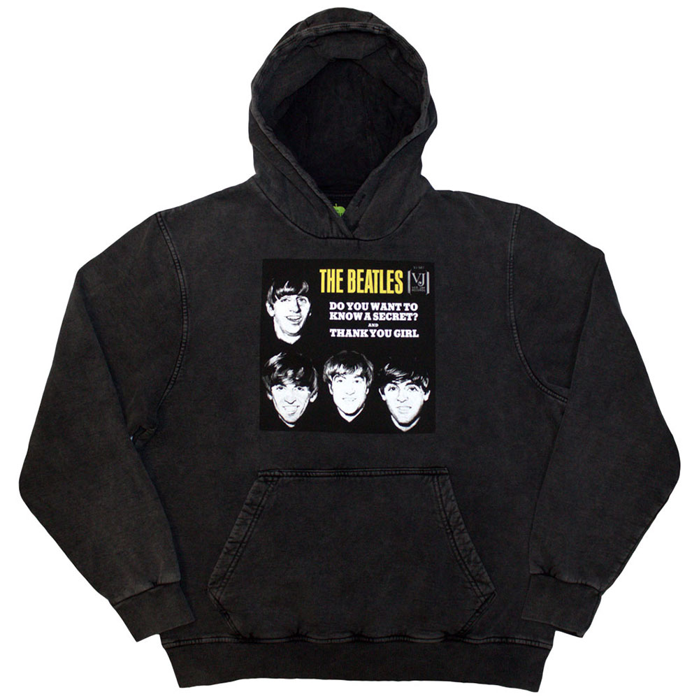 The Beatles Unisex Pullover Hoodie: VJ Secret Sleeve (Wash Collection) (Small)