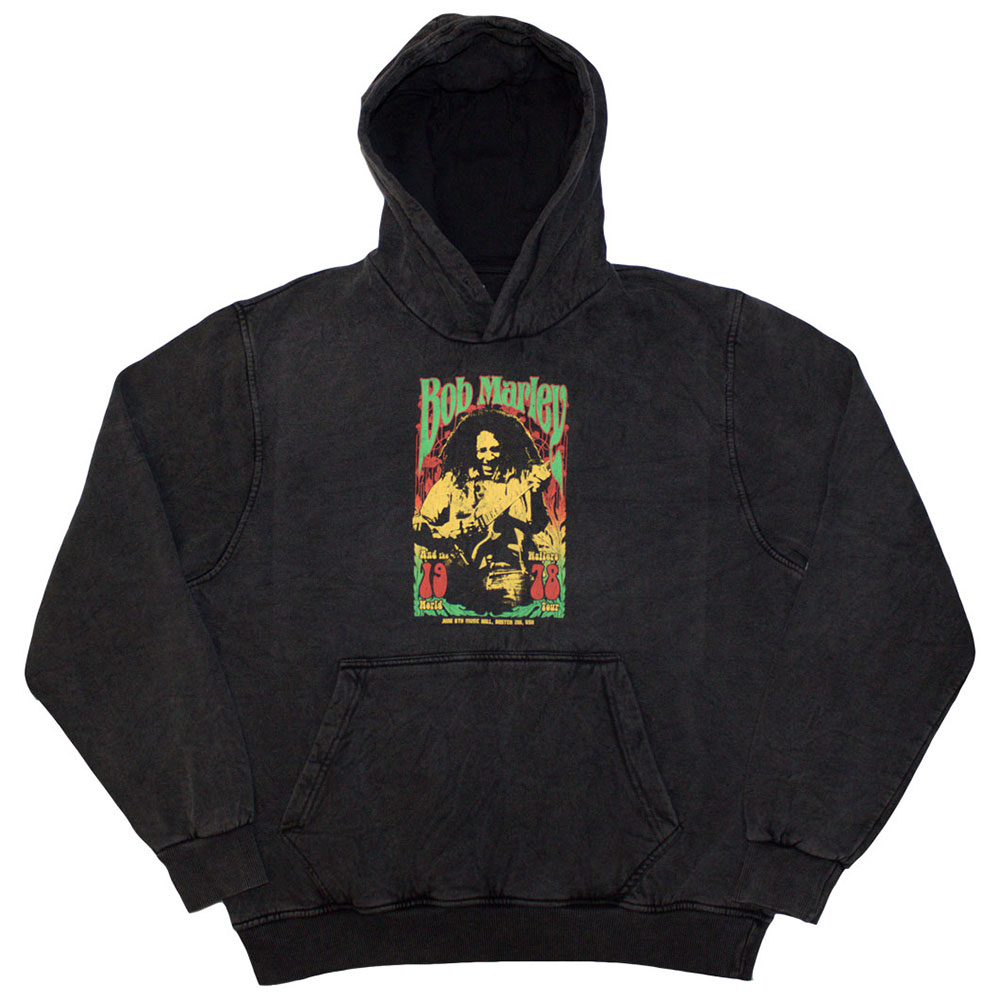 Bob Marley Unisex Pullover Hoodie: 1978 (Wash Collection) (Medium)