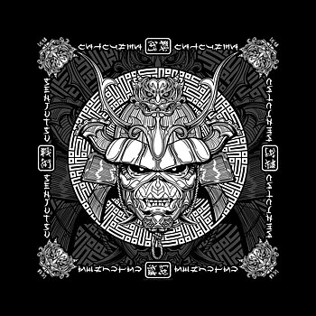 Iron Maiden Unisex Bandana: Senjutsu Samurai Eddie