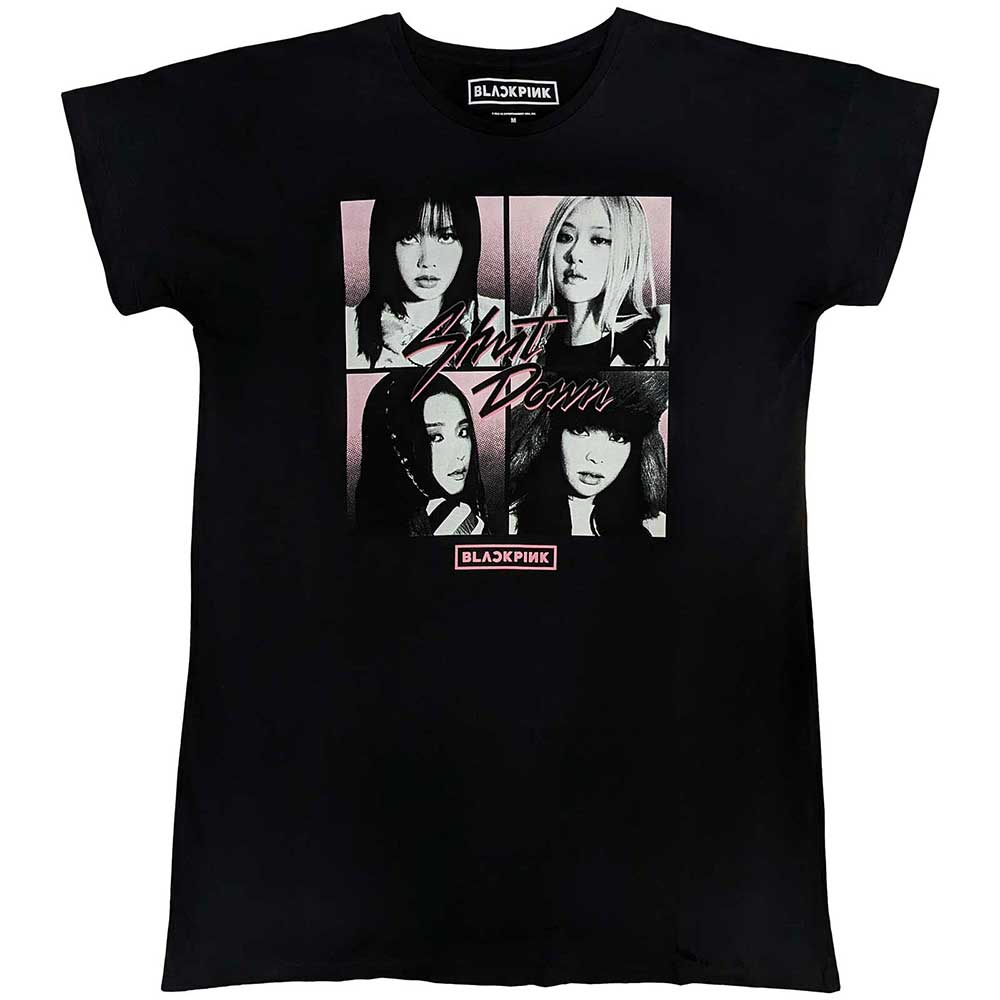 BlackPink Ladies Nightdress: Shut Down Photo Grid (Medium)