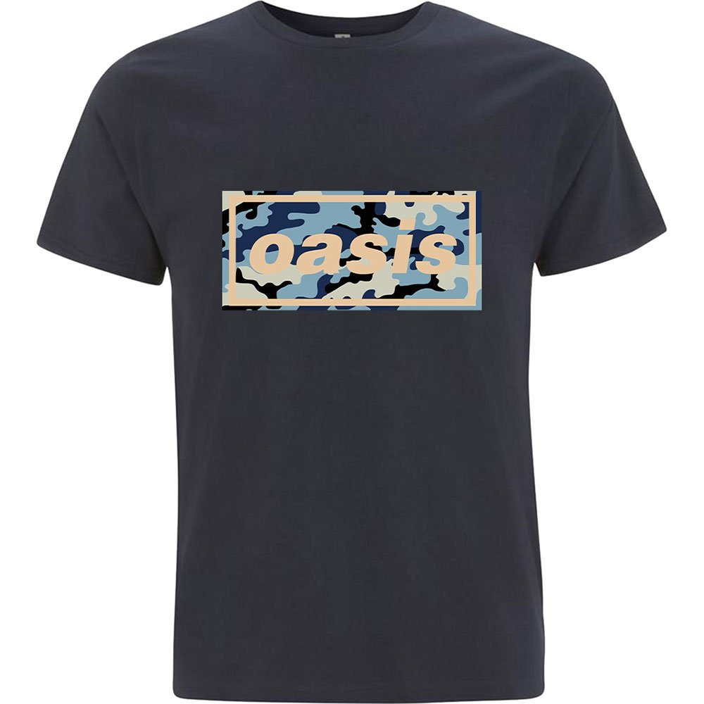 Oasis Unisex T-Shirt: Camo Logo (Medium)