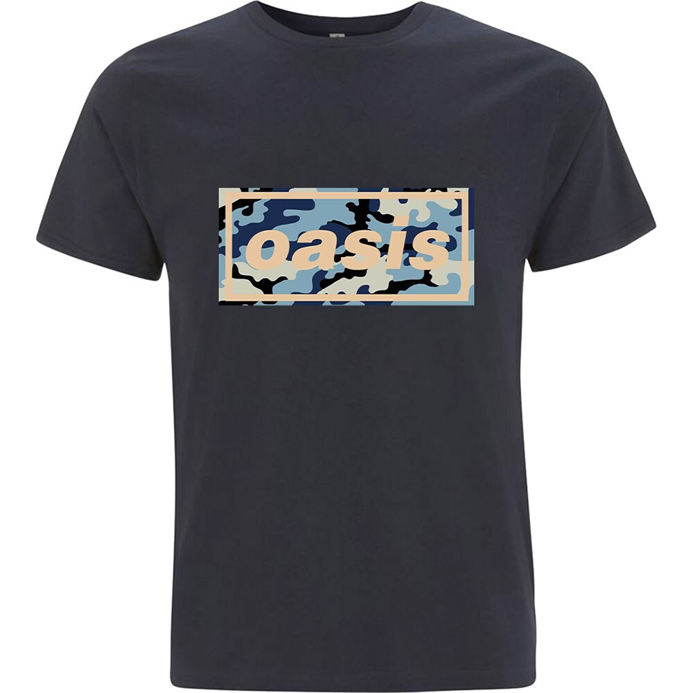 Oasis Unisex T-Shirt: Camo Logo (Large)