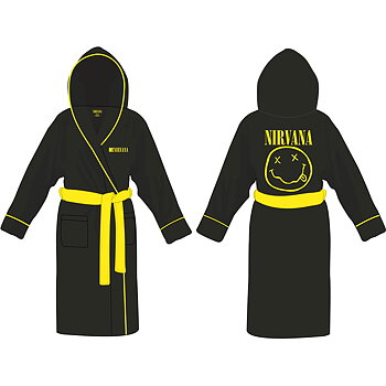 Nirvana Unisex Bathrobe: Yellow Smiley  (Large - X-Large)