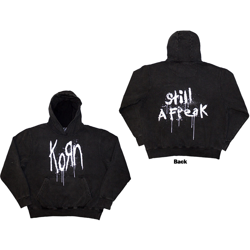 Korn Unisex Pullover Hoodie: Still A Freak (Back Print & Wash Collection) (Small)