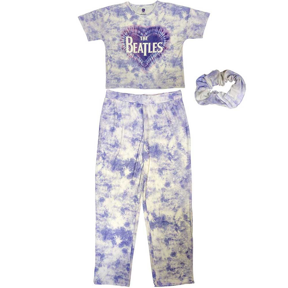 The Beatles Ladies Pyjamas: Heart & Drop T Logo (X-Large)